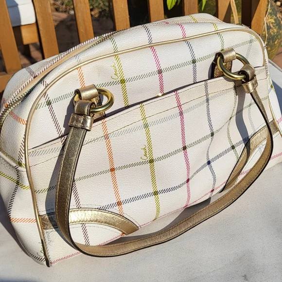 Coach Peyton Tattersall Plaid Satchel F19177 Shoulder Bag Purse - Picture 8 of 14